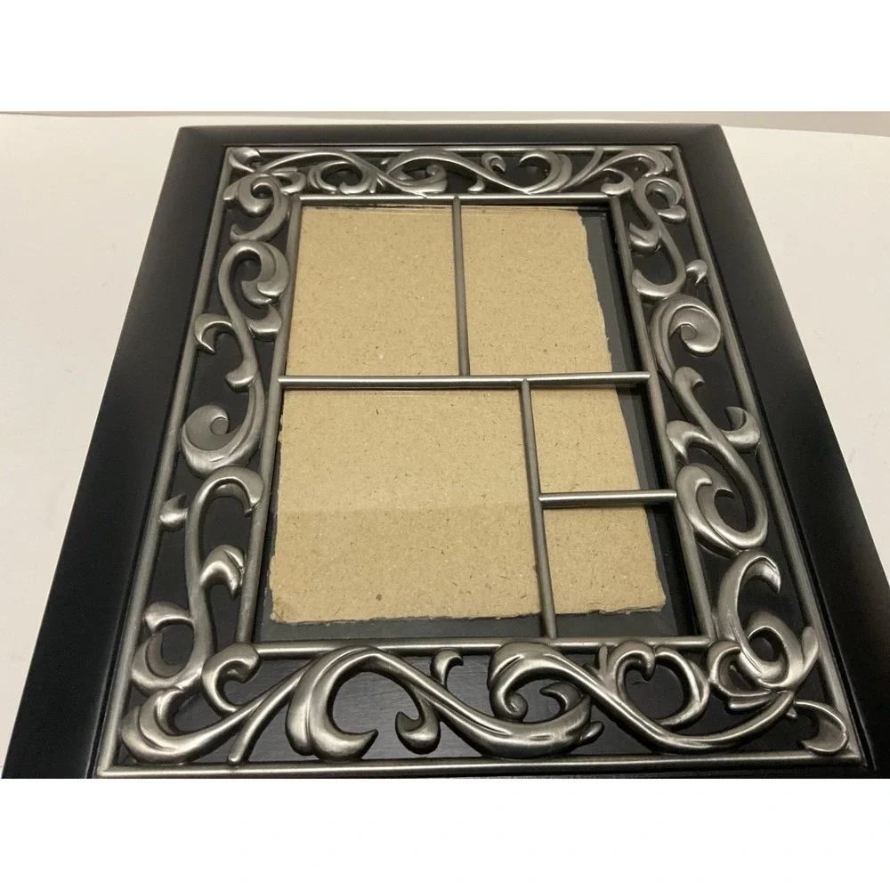 Royal Limited Wood Collage Box 5 Opening Photo Frame Lid‎ Black Silver 84780K